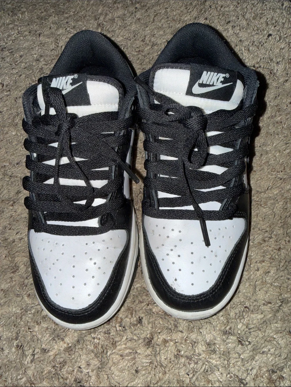 Nike Kids Two-Tone Black and White Low-Top Sneakers